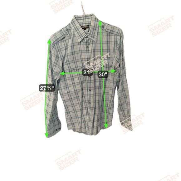 Express modern fit plaid button down shirts men’s lot of 3 medium 15-16.5” - Picture 4 of 15